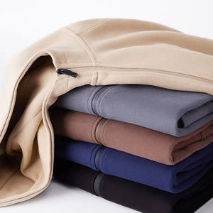 Sudadera con capucha de algodón 100% de alta calidad para hombre, peso pesado, cremallera completa, de gran tamaño y con capucha para la temporada de otoño, sudaderas con capucha - Product Image 1