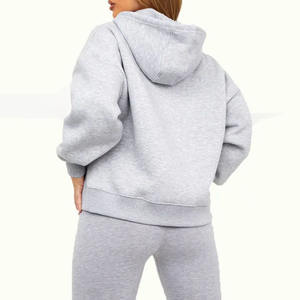 Conjunto de pantalones de chándal con capucha y cremallera para mujer de talla grande, logotipo personalizado para deportes de invierno, directo del fabricante - Product Image 5