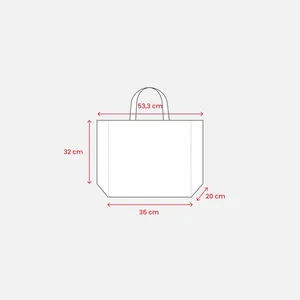 Borsa Tote in Cotone Personalizzata Promozionale 450 G/m2 - Product Image 2