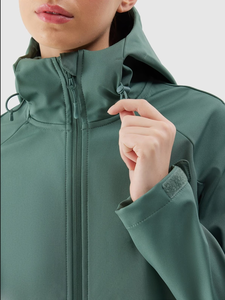 2025 sweat à capuche Softshell personnalisé pour femmes XL coupe-vent résistant à l'eau pour la randonnée en plein air vêtements de sport de conception décontractée pour l'hiver - Product Image 4