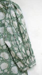 Daily Party & <b>Summer</b> Wear Mini <b>Maxi</b> <b>Dress</b> for Women Classy Floral Print Natural Blue Flower Indian Style Casual <b>Dresses</b> Buttons - Product Image 6