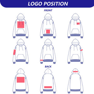 Heavy Boxy sweats à capuche surdimensionnés French Terry Logo personnalisé Placement Boxy recadrée ajustement 3d gaufrage pour Skate Culture Yoga retraites - Product Image 5