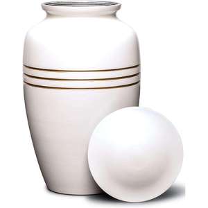 Purple Metallic Cremation Urn with Smooth Finish and <b>Matching</b> Lid for Adult Memorial Ashes - Product Image 5