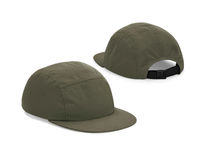 Casquettes de camping à 5 panneaux non structurées de haute qualité, à visière plate, avec boucle, personnalisables, unies, vierges, pour la pêche, la randonnée, le camping
