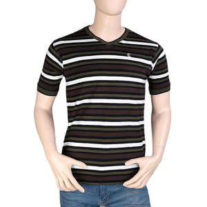 T-shirt à col en V et manches courtes pour homme - Multi - Product Image 3