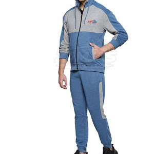 Ensemble de survêtement pour homme à manches longues et fermeture éclair intégrale pour la course et le sport, vente en gros, survêtement personnalisé pour homme, nouveau style - Product Image 2