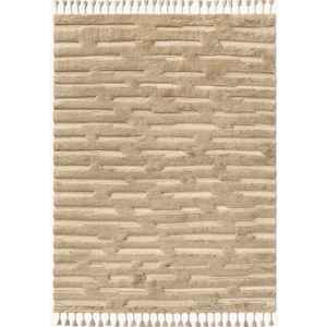 Tapis d'intérieur en laine tissé à la main, gris |   Tapis géométrique abstrait à poils coupés en boucle, tapis moderne neutre pour salon et chambre à coucher - Product Image 1