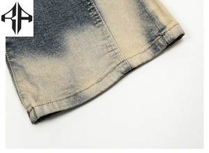Pantalon en jean pour hommes avec logo personnalisé de haute qualité Nouveau design Vêtements d'extérieur droits Techniques tricotées lavées respirantes Multicolore - Product Image 6