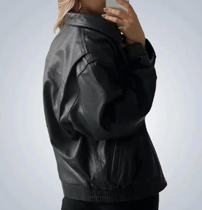 แจ็กเก็ตหนังสำหรับผู้หญิงแจ็กเก็ตหนังสำหรับเสื้อผ้าแฟชั่นออกแบบโลโก้ได้ตามต้องการ - Product Image 2