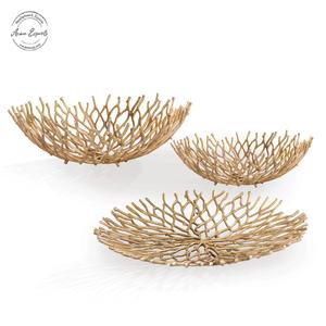 Juego de 3 bandejas y cuencos de Coral para servir y Decoración de mesa, venta al por mayor de fábrica - Product Image 1