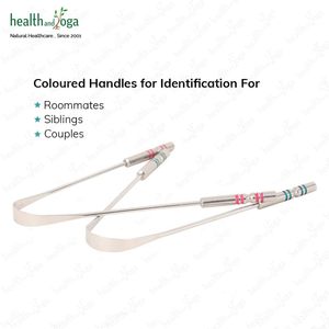 Healthandyoga steloswipe của mình và cô ấy cao cấp Lưỡi chất tẩy rửa thiết lập cho đối tác và bạn 2 pcs chất lượng thép lưỡi chọc - Product Image 2