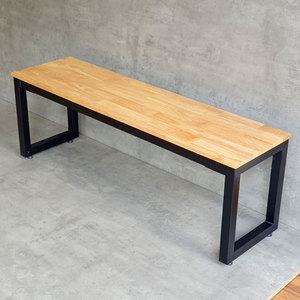 Rubber Wood Dining Bench with Iron Frame 130x36cm GBD012 - Product Image 6