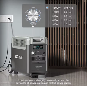 Générateur portable Eco Play 3600W à forte demande, station d'alimentation avec batterie LiFePO4 et panneaux solaires pliables 400W pour l'extérieur - Product Image 6