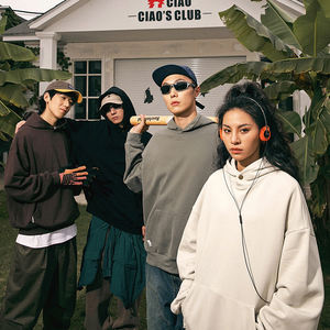 Hombres Puff impresión bordado personalizado Unisex sudaderas con capucha de alta calidad polar de gran tamaño Sudadera con capucha Unisex Heavyweight Hoodies - Product Image 3