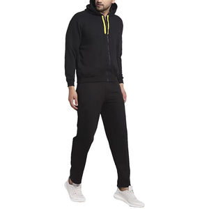 ชุดวิ่งจ๊อกกิ้งสำหรับผู้ชายชุดวอร์มผ้าฝ้าย100% แขนยาวมีซิปสำหรับผู้ชายดีไซน์แบบกำหนดเอง - Product Image 4