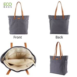 High Quality Custom Printed Cotton <b>Canvas</b> Shoulder Tote Bags Medium Size Simple Fashionable Design Direct Wholesale Shopping - Product Image 4