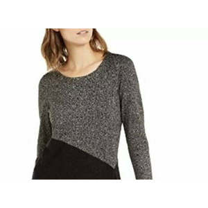 Maglione Asimmetrico Nero da Donna Alfani, Ricamato e Colorblock, Traspirante e Caldo, Mezza Manica, Stampa, Taglie dalla Petite alla XL, per l'Inverno - Product Image 2