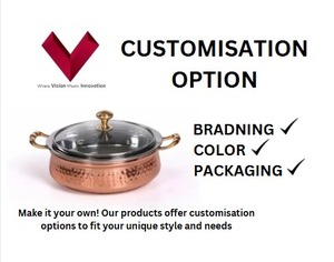 2025 article le plus vendu en acier inoxydable en cuivre Kadhai, votre compagnon de cuisine ultime, acier inoxydable à fond en cuivre Kadhai - Product Image 3