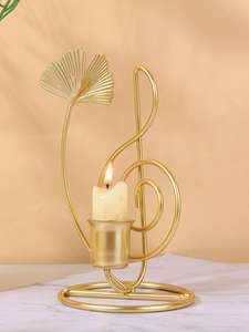 Portavelas de metal con estilo, perfecto para la decoración de bodas y el arreglo romántico de velas de mesa de comedor - Product Image 4