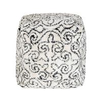 Pouf ottoman repose-pieds de qualité supérieure, fait main, antistatique, couleur personnalisable, design Art Déco, en tissu pur coton pour salon