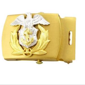 Boucle de ceinture en laiton avec logo - Product Image 1