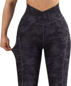 Señoras Tie Dyed Cintura alta Control de barriga Pantalones de trabajo suave Entrenamiento Estampado personalizado Capri Leggings Mujeres Niñas Legging transpirable - Product Image 4
