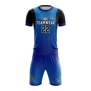 Ropa de fútbol de poliéster 100%, conjunto completo de camiseta de fútbol impresa por sublimación, uniformes personalizados para jugadores de fútbol - Product Image 2