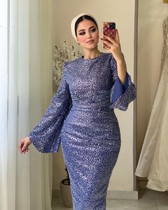 Elegantes Vestidos de Fiesta de Satén para Mujer, Estilo Formal, 2024, Sofisticados, Largos hasta el Suelo, con Escote Ilusión y Mangas Bordadas - Product Image 6