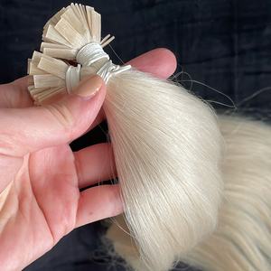 Extensión de pelo de punta plana, pelo de color ceniza Super doble dibujado, cabello humano vietnamita, precio al por mayor - Product Image 2