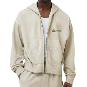 Vente directe d'usine meilleure qualité fermeture éclair à capuche pour homme 100% coton Hoodi homme hiver Collection personnalisé fermeture éclair à capuche hommes - Product Image 1