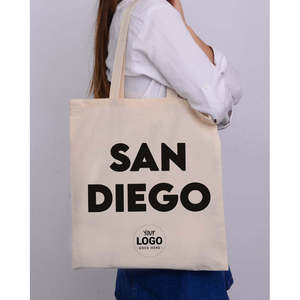 San Diego Handmade Tote <b>Bag</b> Solid Color <b>Straw</b> Material with Zippered Closure and Polyester Lining Featuring Letter Decoration - Product Image 1