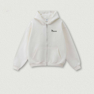 เสื้อฮู้ดซิปผู้ชาย ดีไซน์ระบายอากาศได้ดี คุณภาพสูง หนานุ่ม ผลิตจากผ้าฝ้ายฟลีซ 100% สำหรับฤดูใบไม้ผลิ แพ็ค 2 ชิ้น - Product Image 4