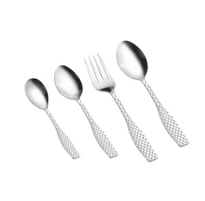 Juego de cubiertos de madera de cantidad a granel de acero con espejo de tendencia de Última edición con cubiertos hechos a mano con acabado pulido a mano sólido - Product Image 1