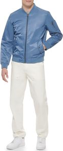 Personalizado de alta calidad de negocios hombre Blazer satén a prueba de viento Bomber Puffer chaqueta para el invierno último diseño de doble botonadura de cierre - Product Image 3