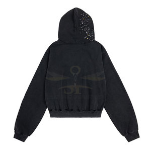 Sudadera con capucha de diamantes de imitación de diseñador para hombre, jersey de moda informal con sudadera con diamantes de imitación brillantes de alta calidad - Product Image 2