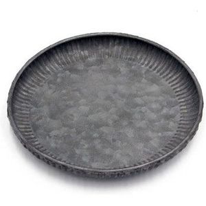 Set of 2 Galvanized Table Top Food Trays <b>Marvelous</b> Design Different Sizes Tableware Home Serving Trays Stylish Durable Serving - Product Image 5