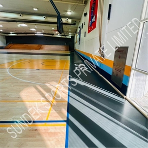 Suelo de Madera para Cancha de Baloncesto Sundek Air Cush con Absorción de Impactos y Sistema de Subsuelo Disponible a Precio de Descuento - Product Image 2