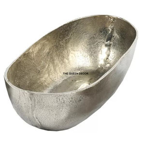 Modern Elegant Stainless Steel and Brass Metal Unique Shape Flower Joint Gold Antique Decorative <b>Bowl</b> <b>Serving</b> Accessories - Product Image 3
