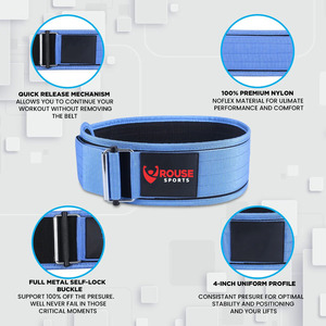 Ceinture de musculation autobloquante unisexe personnalisée, polyester antibactérien, ceinture de musculation pour la salle de sport, ceinture de fitness, CrossFit et entraînement de force - Product Image 5