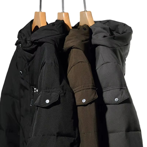 Nouvelle saison 2025, parka épaisse et chaude, tissu en laine peignée pour l'extérieur, tissé, moelleux, pour homme, écologique, séchage rapide, fermeture éclair décontractée - Product Image 1