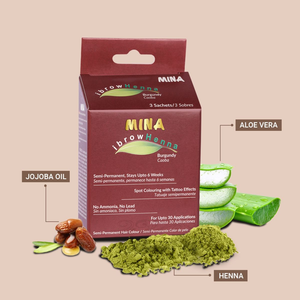 USDA Certified Natural Henna Tint <b>Kit</b> Double Head Brow Enhancers Certified Cosmetic Semi-Permanent Eyebrow Powder <b>Makeup</b> Herbal - Product Image 6