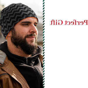 Gorros de punto de tela de lana cálida de invierno informal de negocios para hombres de alta calidad con logotipo personalizado patrones de puntos y personajes - Product Image 6