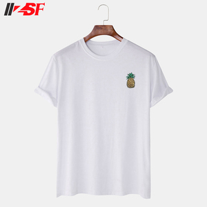 T-shirt décontracté pour homme, mode estivale, manches courtes, col uni, écologique, séchage rapide, respirant, coton/polyester, anti-plis - Product Image 2