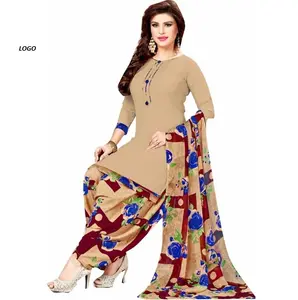 Bedrukte Dupatta En Salwar Effen Kameez Nieuwe Collectie Zomer Gazon Katoen Lichtgewicht Pakistani Punjabi Stikpakken