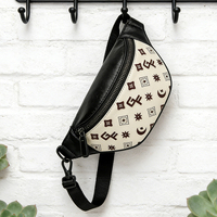 Sac banane en cuir PU pour femme avec fermeture éclair, motif personnalisé, fournisseur d'usine