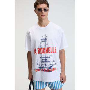 GRIMELANGE CRUNCH เสื้อยืดคอกลมพิมพ์ลายผ้าฝ้าย 100% สำหรับผู้ชาย - Product Image 1