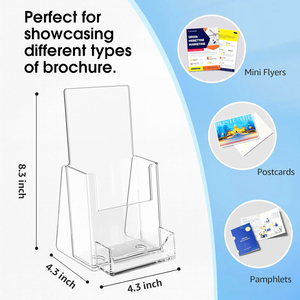 Présentoir de littérature multi-poches en acrylique transparent OEM ODM présentoir de brochures de style moderne pour le bureau et l'utilisation commerciale - Product Image 3