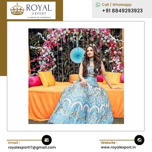 Meilleures ventes Créateur de mode de luxe Lehenga Choli Tenue de mariage en filet doux pour femmes Assez lourde avec séquence Travail Soie - Product Image 4