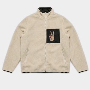 Chaqueta de Forro Polar Sherpa con Bordado de Logotipo y Diseño de Camuflaje, Chaqueta de Invierno con Cierre, Impermeable, Ecológica y Unisex de Alta Calidad - Product Image 2