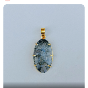 Marques célèbres 10mm forme hexagonale à facettes en argent Sterling plaqué or pendentif lunette ensemble cadeau fait main pour cadeau d'anniversaire - Product Image 4